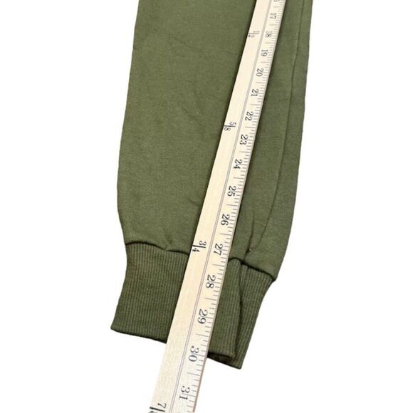 Champion Logo Leg Sweatpants Joggers Olive Green Drawstring Elastic Size Small - Picture 5 of 10